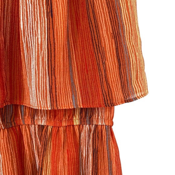 Mossimo Orange Off Shoulder Flowy Midi Dress - Picture 10 of 14